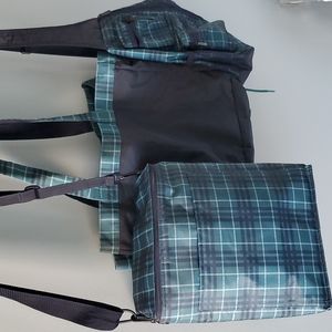 Thirty One Totally Tartan - Soft Utility Tote, Sling Back Bag,  Picnic Thermal